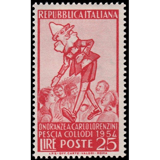 Italia Italy 683 1954 En honor a Carlo Lorenzini autor de Pinocho MNH Italia Italy 683 1954 En honor a Carlo Lorenzini autor de Pinocho MNH
