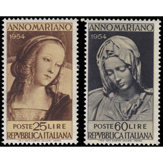 Italia Italy 688/89 1954 Año Mariano MNH