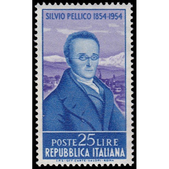 Italia Italy 690 1955 Centenario de la muerte del patriota Silvio Pellico MNH Italia Italy 690 1955 Centenario de la muerte del patriota Silvio Pellico MNH