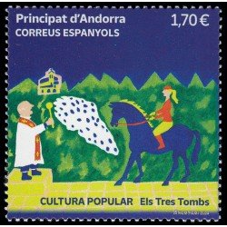 Andorra Española 553 2024 Cultura popular Els tres tombs MNH Andorra Española 553 2024 Cultura popular Els tres tombs MNH