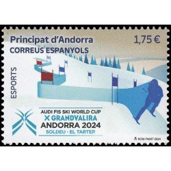 Andorra Española 554 2024 Deportes Copa del mundo de esquí alpino MNH Andorra Española 554 2024 Deportes Copa del mundo de esquí alpino MNH