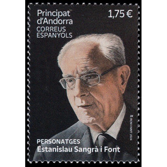 Andorra Española 556 2024 Personajes Estanislau Sangrà i Font MNH Andorra Española 556 2024 Personajes Estanislau Sangrà i Font MNH