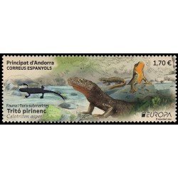 Andorra Española 558 2024 Fauna y flora submarinas Tritón pirenaico MNH Andorra Española 558 2024 Fauna y flora submarinas Tritón pirenaico MNH