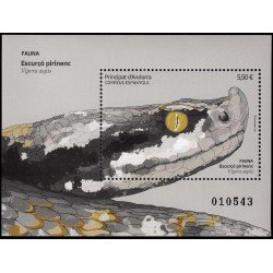 Andorra Española 561 2024 Escurçó pirinenc Víbora Aspid MNH Andorra Española 561 2024 Escurçó pirinenc Víbora Aspid MNH