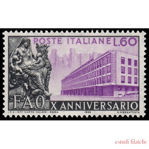 Italia Italy 699 195510 aniv. de la FAO MNH