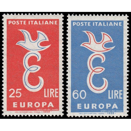 Italia Italy 765/66 1958 Europa MNH Italia Italy 765/66 1958 Europa MNH