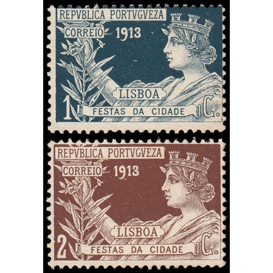 Portugal 224/25 1913 Festivales de Lisboa Sobretasa obligatoria a favor de los pobres MNH Portugal 224/25 1913 Festivales de Lisboa Sobretasa obligatoria a favor de los pobres MNH