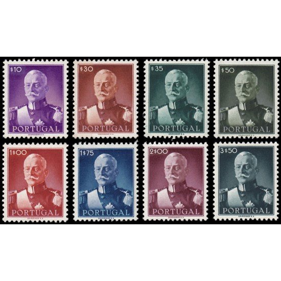 Portugal 663/70 1945 Presidente Carmona MNH Portugal 663/70 1945 Presidente Carmona MNH