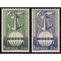 Portugal 760/61 1952 3 aniv. Organización Tratado del Atlántico Norte OTAN MNH Portugal 760/61 1952 3 aniv. Organización Tratado del Atlántico Norte OTAN MNH
