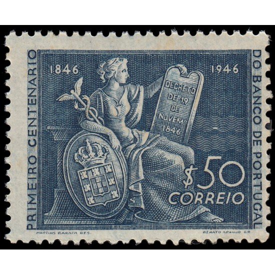 Portugal 683 1946 Centenario del Banco de Portugal MNH Portugal 683 1946 Centenario del Banco de Portugal MNH