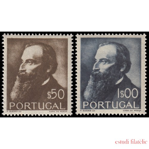 Portugal 740/41 1951 Centenario del nacimiento del poeta Guerra Junqueiro MNH