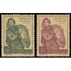 Portugal 742/43 1951 3 Congreso de pesca en Lisboa MNH Portugal 742/43 1951 3 Congreso de pesca en Lisboa MNH
