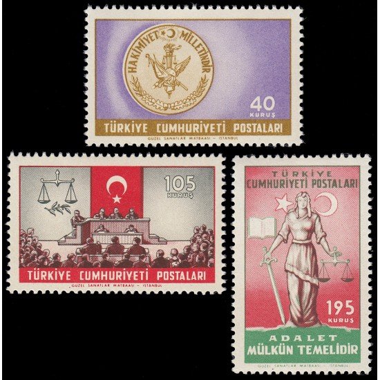 Turquía Turkey 1571/73 1960 Juicio a los miembros del Gobierno derrocados Justicia MNH Turquía Turkey 1571/73 1960 Juicio a los miembros del Gobierno derrocados Justicia MNH