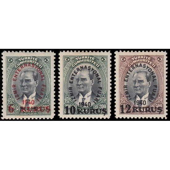 Turquía Turkey 936/38 1940 9 Feeria internacional de Izmir MH Turquía Turkey 936/38 1940 9 Feeria internacional de Izmir MH