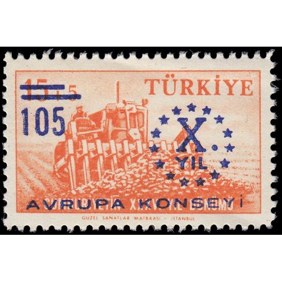 Turquía Turkey 1442 1959 10 aniv. del Consejo de Europa MNH