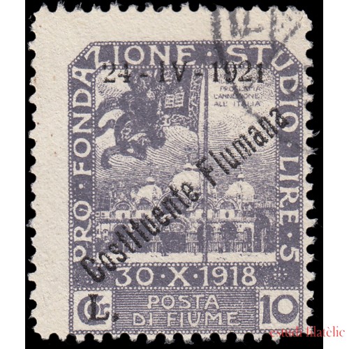 Italia Italy Fiume 158 1921 Sellos de 1919 con sobrecarga Usados