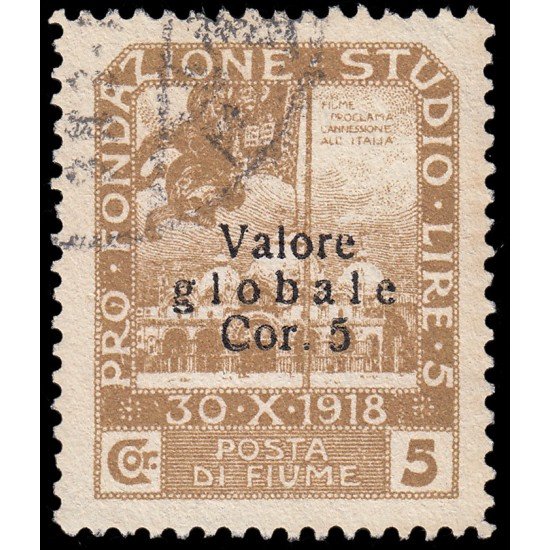 Italia Italy Fiume 81 1919 Sellos de 1919 Pro Studio con sobrecarga Usados Italia Italy Fiume 81 1919 Sellos de 1919 Pro Studio con sobrecarga Usados