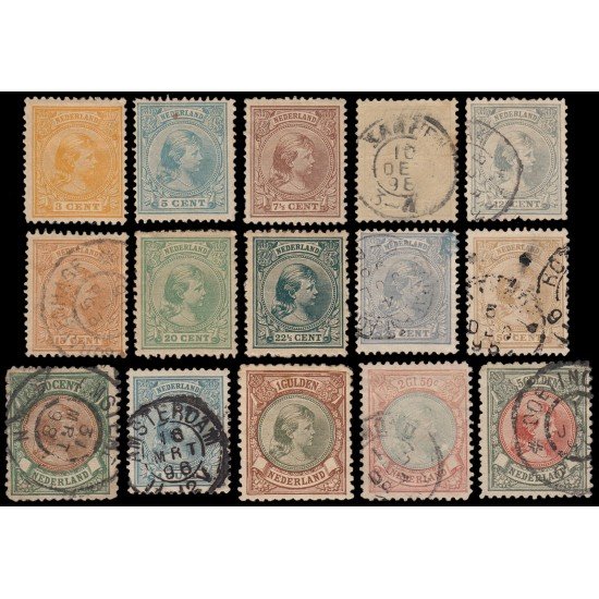 Holanda Netherlands 34/48 1891-97 Princesa Guillermina Usados Holanda Netherlands 34/48 1891-97 Princesa Guillermina Usados