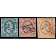 Holanda Netherlands 1/3 1852 Guilleermo III Sin dentar Usados