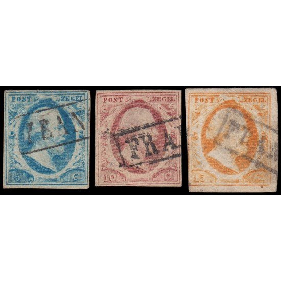 Holanda Netherlands 1/3 1852 Guilleermo III Sin dentar Usados Holanda Netherlands 1/3 1852 Guilleermo III Sin dentar Usados