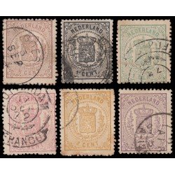 Holanda Netherlands 13/18 1969-71 Escudo nacional Usados Holanda Netherlands 13/18 1969-71 Escudo nacional Usados