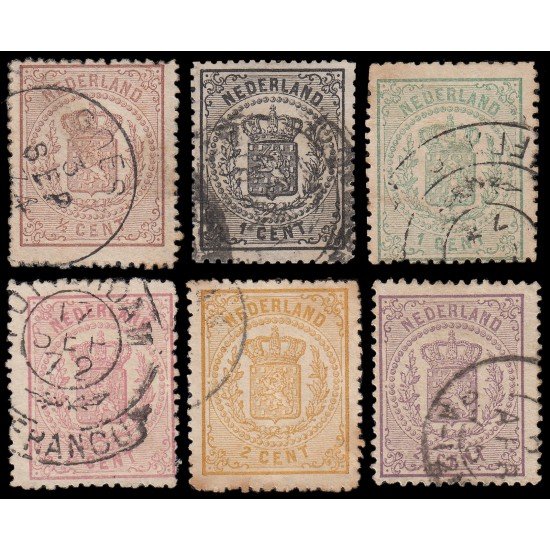 Holanda Netherlands 13/18 1969-71 Escudo nacional Usados Holanda Netherlands 13/18 1969-71 Escudo nacional Usados