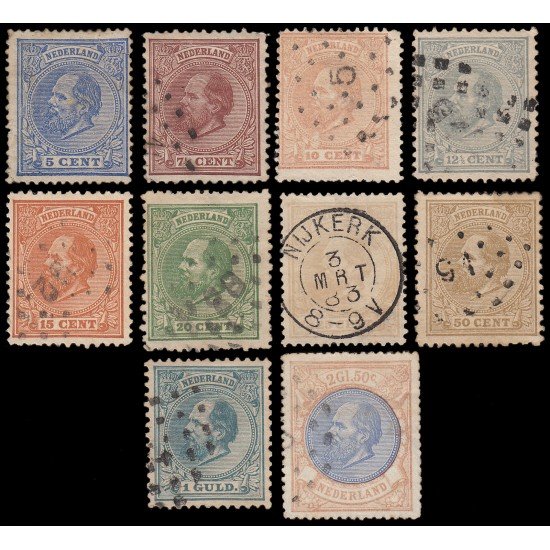 Holanda Netherlands 19/29 (falta valor 25) 1872-88 Rey Guillermo III MH y Usados Holanda Netherlands 19/29 (falta valor 25) 1872-88 Rey Guillermo III MH y Usados