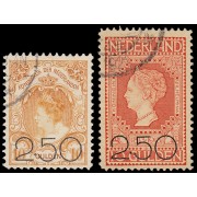 Holanda Netherlands 96/97 1920 Reina Guillermina Sobrecarga Usados