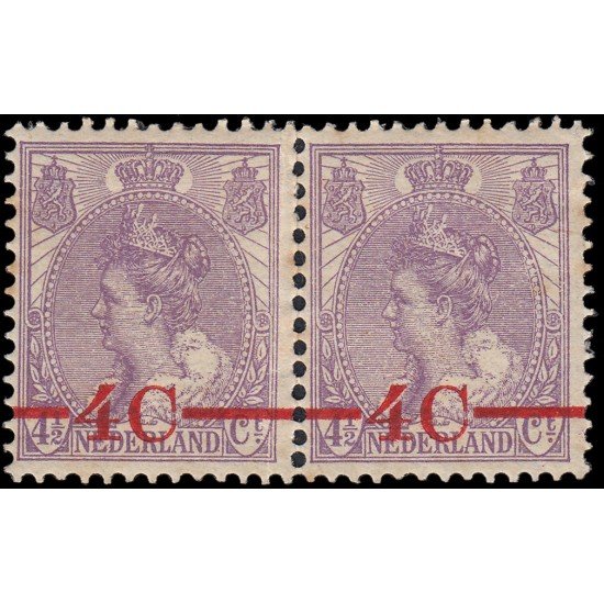 Holanda Netherlands 98 1921 Reina Guillermina Sello de 1909 con sobrecarga MNH Pareja Holanda Netherlands 98 1921 Reina Guillermina Sello de 1909 con sobrecarga MNH Pareja