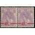 Holanda Netherlands 98 1921 Reina Guillermina Sello de 1909 con sobrecarga MNH Pareja