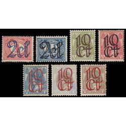 Holanda Netherlands 111/17 1923 Sellos de 1898-09 con sobrecarga MNH Holanda Netherlands 111/17 1923 Sellos de 1898-09 con sobrecarga MNH