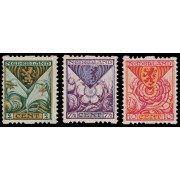 Holanda Netherlands 162a/64a 1925 Escudos provinciales Sin goma
