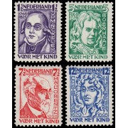 Holanda Netherlands 215/18 1928 En beneficio de la infancia Científicos famosos MNH