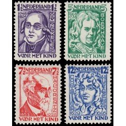 Holanda Netherlands 215/18 1928 En beneficio de la infancia Científicos famosos MNH Holanda Netherlands 215/18 1928 En beneficio de la infancia Científicos famosos MNH