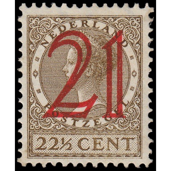 Holanda Netherlands 222 1929 Sello de 1926-28 con sobrecarga MNH Holanda Netherlands 222 1929 Sello de 1926-28 con sobrecarga MNH