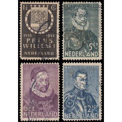 Holanda Netherlands 249/52 1933 4 centenario del nacimiento de Guillermo I el Taciturno Escudos y retratos Usados Holanda Netherlands 249/52 1933 4 centenario del nacimiento de Guillermo I el Taciturno Escudos y retratos Usados