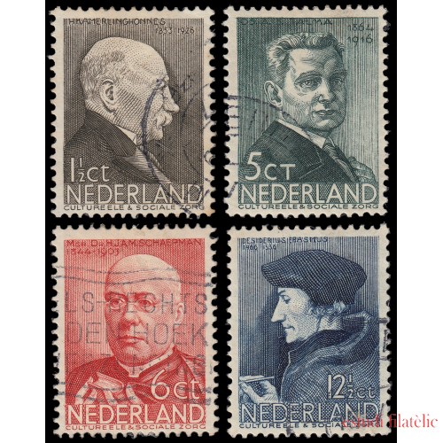 Holanda Netherlands 282/85 1936 Obras sociales Personajes  Usados