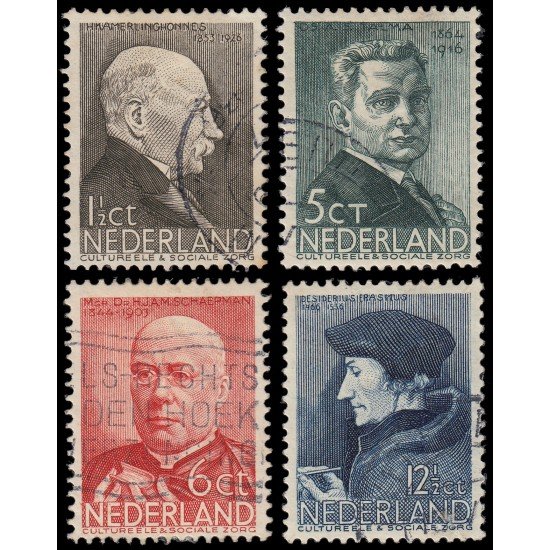 Holanda Netherlands 282/85 1936 Obras sociales Personajes Usados Holanda Netherlands 282/85 1936 Obras sociales Personajes Usados