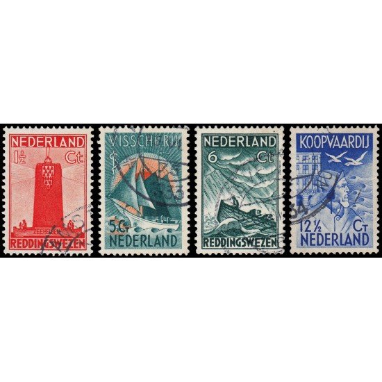 Holanda Netherlands 254/57 1933 En beneficio de obras marítimas Usados Holanda Netherlands 254/57 1933 En beneficio de obras marítimas Usados