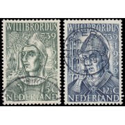 Holanda Netherlands 323/24 1939 12 centenario de la muerte de San Willibord Usados