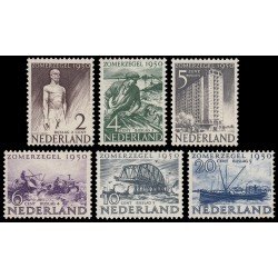 Holanda Netherlands 535/40 1950 Obras de beneficencia Serie de verano Sin goma Holanda Netherlands 535/40 1950 Obras de beneficencia Serie de verano Sin goma