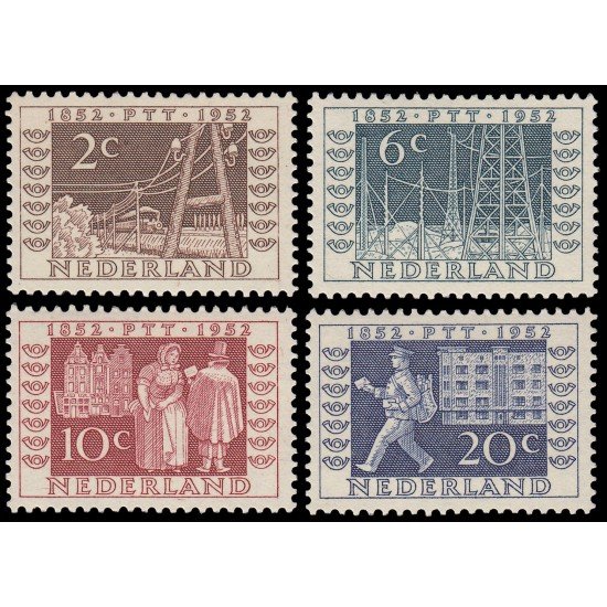 Holanda Netherlands 578/81 1952 Exposición filatélica de Utrecht MNH Holanda Netherlands 578/81 1952 Exposición filatélica de Utrecht MNH