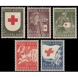 Holanda Netherlands 595/99 1953 En beneficio de la Cruz Roja MH Holanda Netherlands 595/99 1953 En beneficio de la Cruz Roja MH