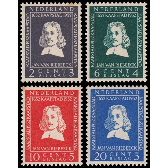 Holanda Netherlands 564/67 1952 Tricentenario del desembarco de Jan van Riebeeck en el Cabo MH Holanda Netherlands 564/67 1952 Tricentenario del desembarco de Jan van Riebeeck en el Cabo MH
