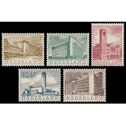 Holanda Netherlands 634/38 1955 Obras de beneficencia Serie de verano Arquitectura holandesa MH