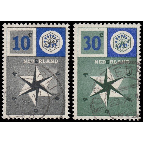 Holanda Netherlands 678/79 1957 Europa Usados Holanda Netherlands 678/79 1957 Europa Usados