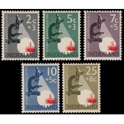 Holanda Netherlands 639/43 1955 En beneficio de la lucha contra el cancer MH