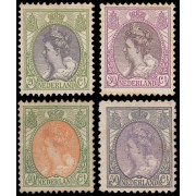 Holanda Netherlands 78/81 (de la serie 75A/81A) 1908-22 Reina Guillermina MNH