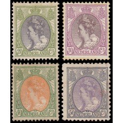 Holanda Netherlands 78/81 (de la serie 75A/81A) 1908-22 Reina Guillermina MNH Holanda Netherlands 78/81 (de la serie 75A/81A) 1908-22 Reina Guillermina MNH