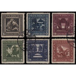 Österreich Austria 368/73 1926 En beneficio de la infancia Escenas de la leyenda Österreich Austria 368/73 1926 En beneficio de la infancia Escenas de la leyenda de los NibelungosUsados